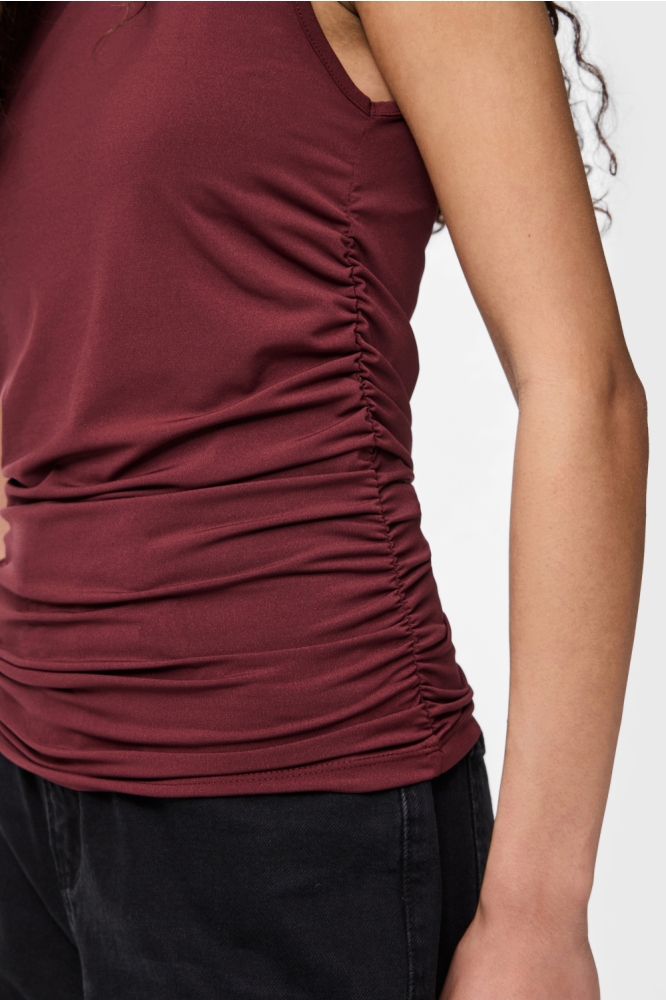 PCMADISON SL RUCHING TOP JRS NOOS B 17154655 TAWNY PORT